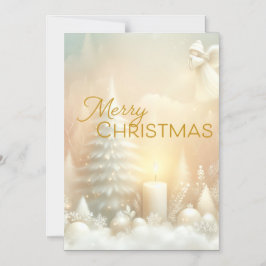 Convite A Christmas Angel Fantasy Snowy Landscape