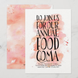 Convite à Comida Moderno de Ação de Graças
