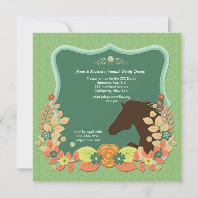 Convite à Corrida de Cavalo no Círculo do Vencedor (Frente)