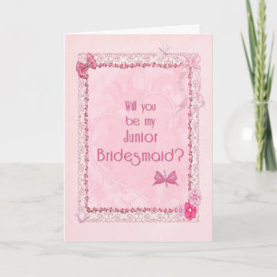 Convite A craft look Junior Bridesmaid invitation
