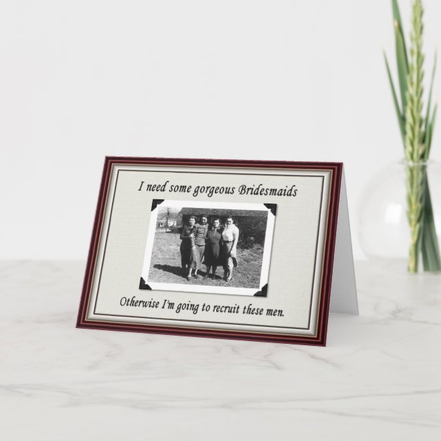 Convite A dama de honra ou escolheu um homem? - ENGRAÇADO (Frente)