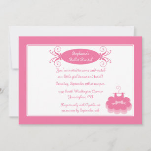 Convite à dança de bailarina de uma garota bonit