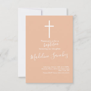 Convite à Dedicação Cruzada de Bebês Simples Batis