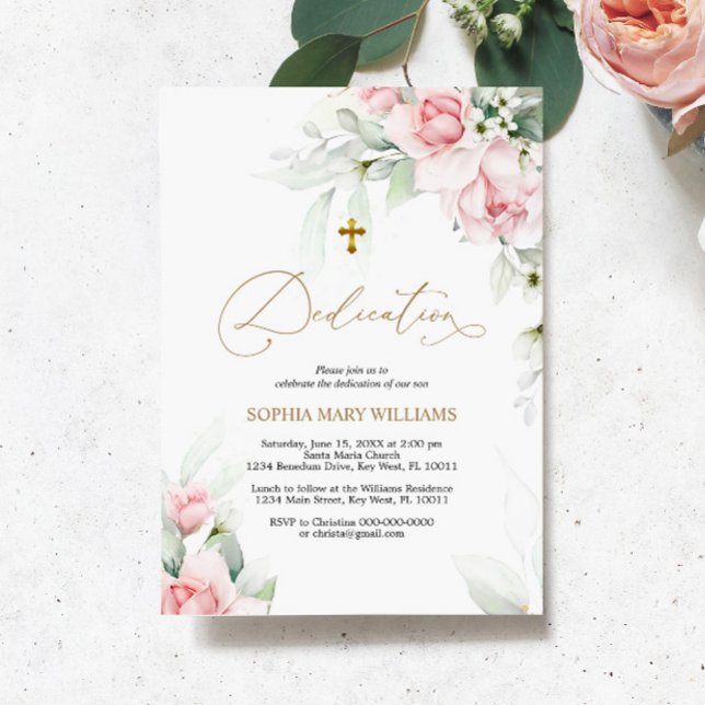 Convite à Dedicação de Eucalyptus Verde e Dourado (Criador carregado)