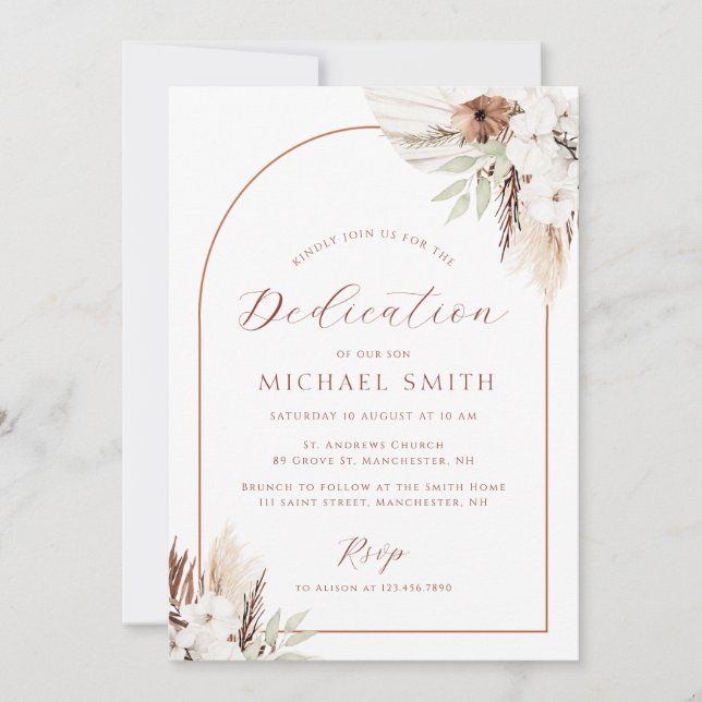 convite à dedicação moderna arca da boêmia (Frente)