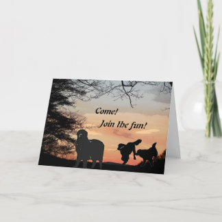 Convite à Diversão de Cachorro na Terra Nova