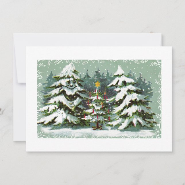 Convite à Família de Árvores de Natal (Frente)