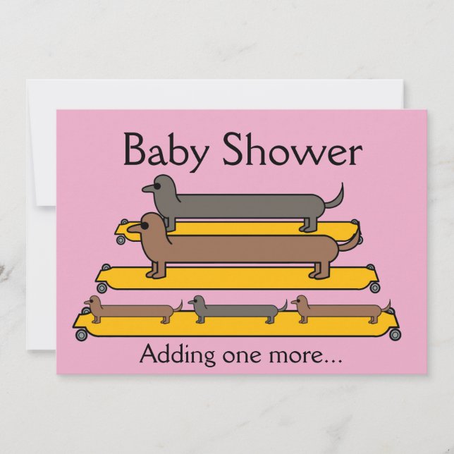 Convite à família de cães dachshund (Frente)