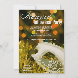 Convite à fantasia de Halloween de Mascarada amare