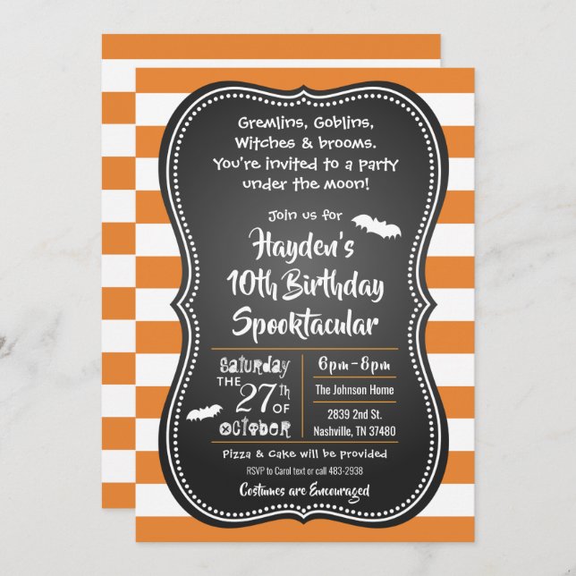 Convite à fantasia para crianças de Festa de anive (Frente/Verso)