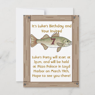 Convite à Festa de aniversário de pesca
