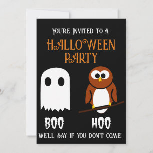 Convite à Festa de Boo Hoo Halloween