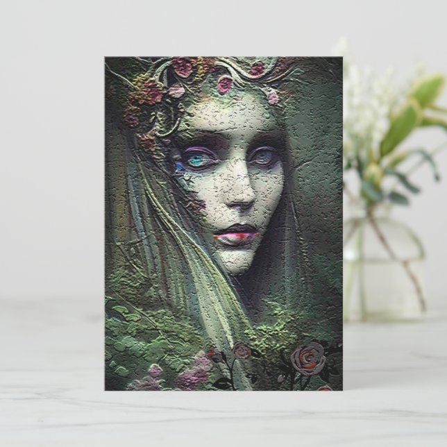 Convite à Festa de Bruxas de Jardim (Em pé/Frente)