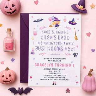 Convite à Festa de Bruxas Rosa