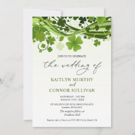 Convite à Festa de casamento de Shamrock irlandês
