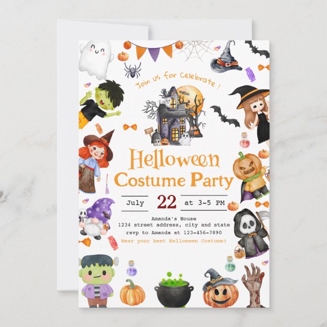 Convite à Festa de Festa de Feira de Halloween (Frente)