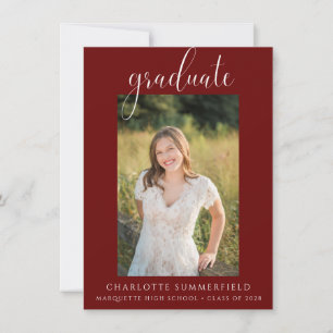 Convite à Festa de formatura Burgundy