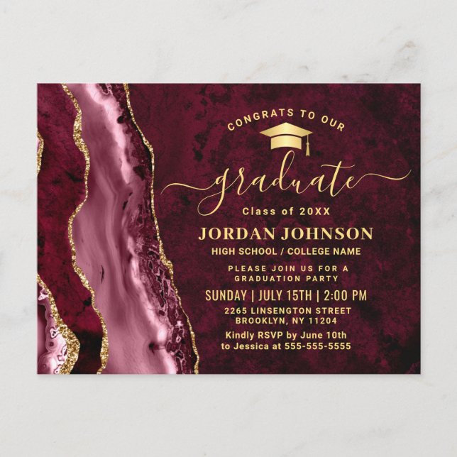 Convite à Festa de formatura da Borgonha do Ouro M (Frente)