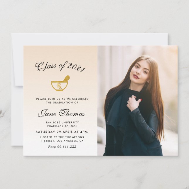 convite à festa de formatura da farmácia moderna (Frente)