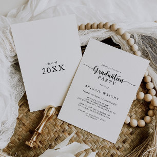 Convite à Festa de formatura de Caligrafia Minimal