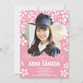 Convite à Festa de formatura de cereja SAKURA