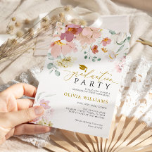 Convite à Festa de formatura de Flores Selvagens R