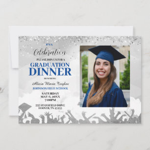 Convite à Festa de formatura de Fotografias Azul