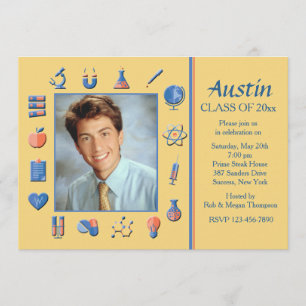 Convite à Festa de formatura de Quadros Científico