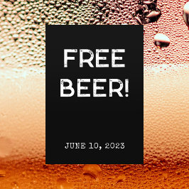 Convite à Festa de formatura Engraçado Free Beer 2