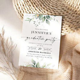 Convite à Festa de formatura Greenery