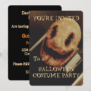 Convite à Festa de Halloween, Cara assustadora