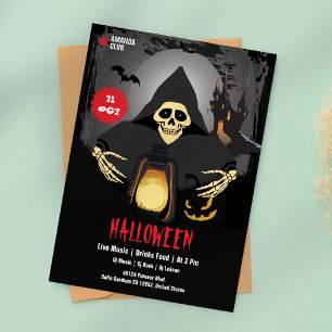 Convite à Festa de Halloween de Bompkin Sketch