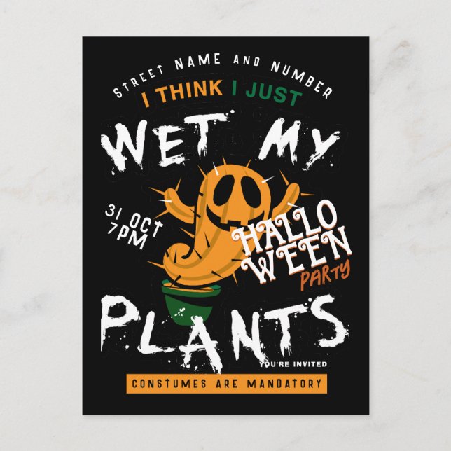 Convite à Festa de Halloween de Spooktus Pumpkin (Frente)