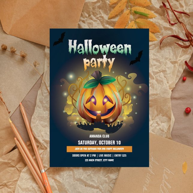 Convite à Festa de Halloween do Caveira (Criador carregado)