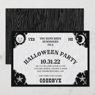 Convite à Festa de Halloween do Conselho Espírit