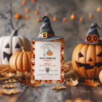 Convite à Festa de Halloween do Fantasma Pumpkin S
