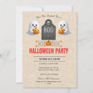 Convite à Festa de Halloween do Office Spooky
