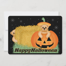 Convite à Festa de Halloween do Urso de Teddy