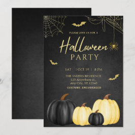 Convite à Festa de Halloween para Adultos de Abóbo