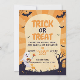 Convite à Festa de Halloween para Crianças Fantasm