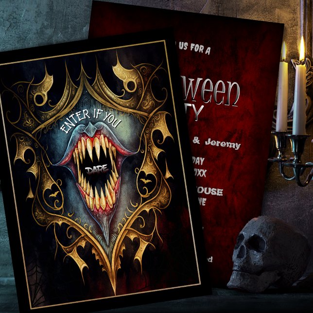 Convite à Festa de Halloween Spooky (Criador carregado)