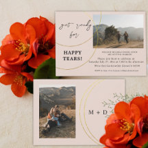 Convite à Festa de noivado de anéis minimalistas