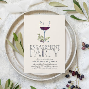 Convite à Festa de noivado de Provandos de vinho