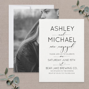 Convite à Festa de noivado para Tipografia da Cali