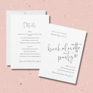 Convite à Festa de solteira Branca Itinerário