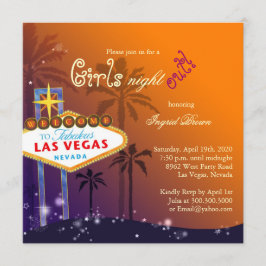 Convite à Festa de solteira Chic Las Vegas