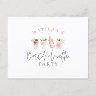 convite à festa de solteira de bebidas pintadas a 