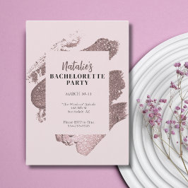 Convite à Festa de solteira de Glitter Rosa