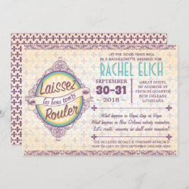 Convite à Festa de solteira de Nova Orleans