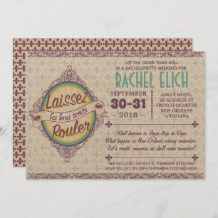 Convite à Festa de solteira de Nova Orleans